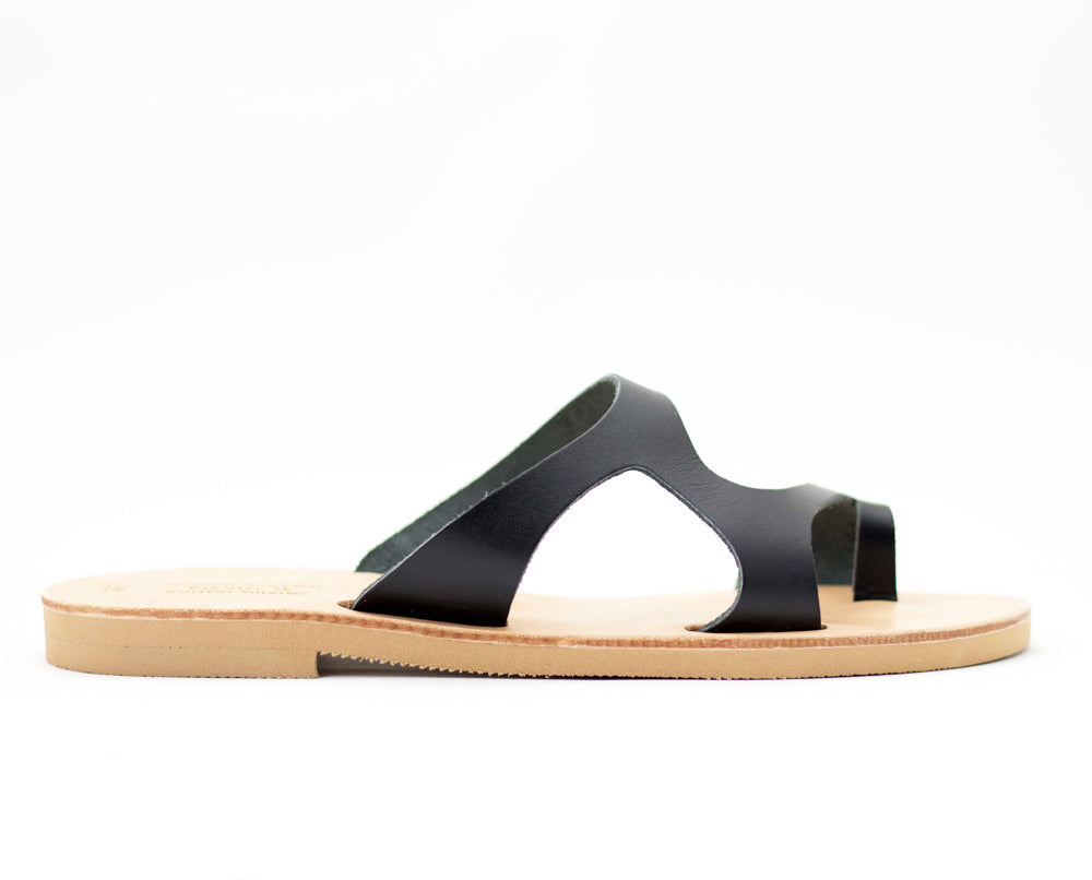 Women slides, Leather sandals