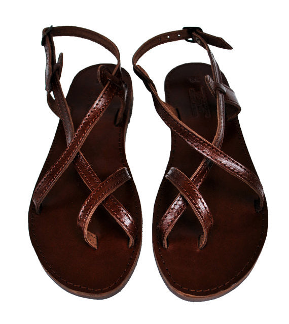 Dark Brown Yara Turn Lock Strappy Sandals - CHARLES & KEITH US