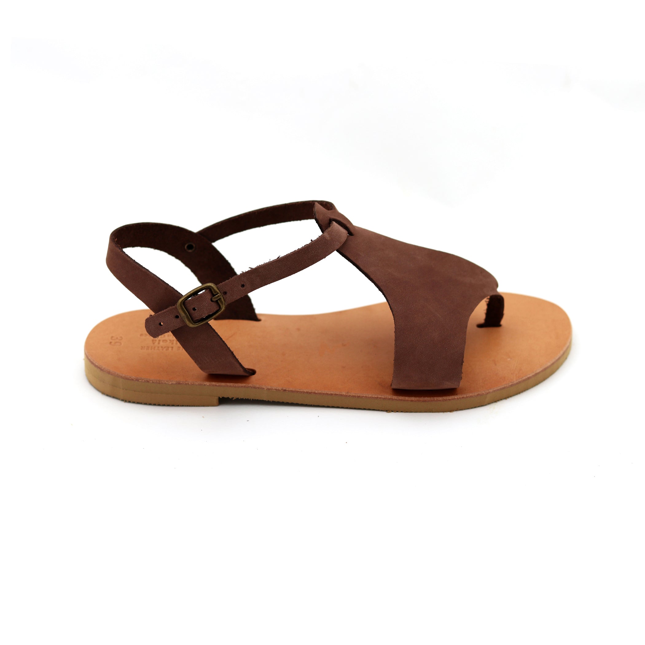 Tarifa Sandals Tan Leather- Spanish womens leather shoes online